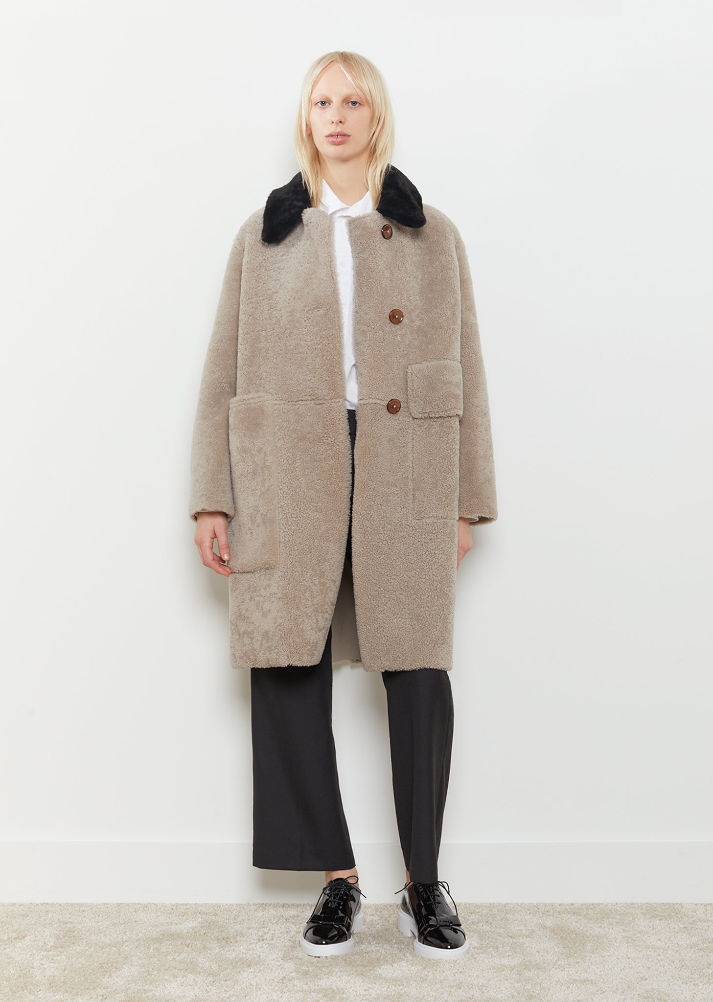 Lamb Shearling Coat by Sofie D'Hoore- La Garçonne Lamb Shearling Coat by Sofie D'Hoore- La Garçonne