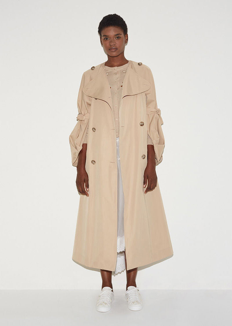 Simone Rocha Trench Simone Rocha Tulle-insert Nylon Trench Coat