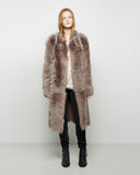 Shearling Coat with Baubles