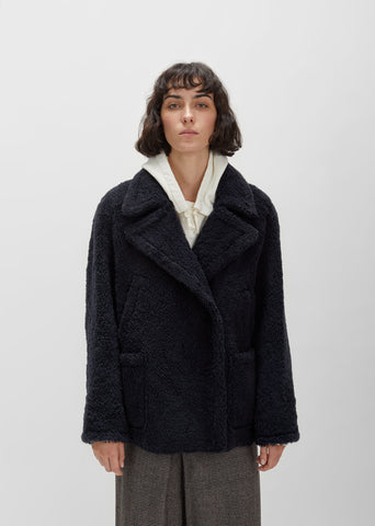 Double Breasted Shearling Coat