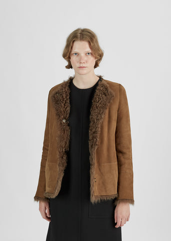 Reversible Shearling and Leather Jacket
