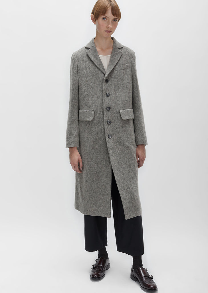 Herringbone Tweed Coat