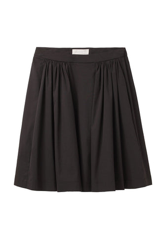 Pleated Poplin Skirt