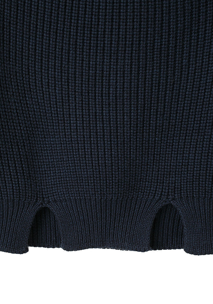 Cropped Rib Pullover