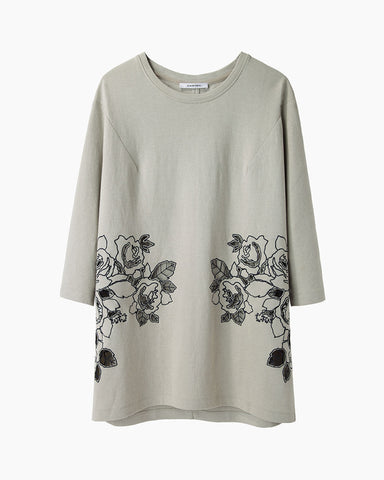 Floral Cut-Out Sweatshirt
