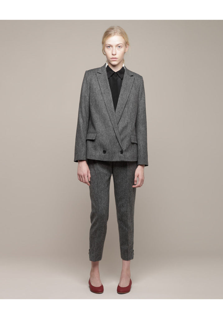 Long Tailored Tweed Jacket