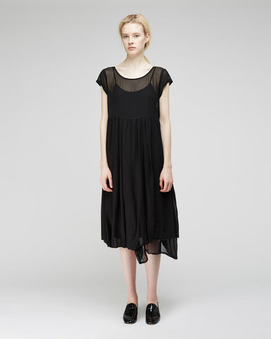 Pleated Bubble Skirt Dress