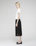 Pleated Georgette Drawstring Skirt