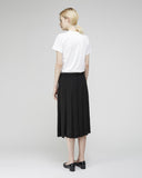 Pleated Georgette Drawstring Skirt