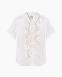 Ruffled Organdy Shirt