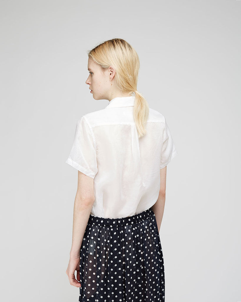 Ruffled Organdy Shirt