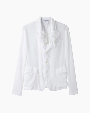 Sheer Ruffled Blazer