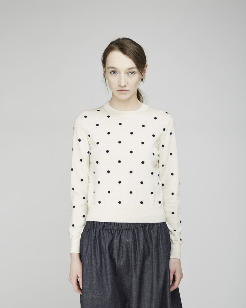 Dotted Crewneck Pullover