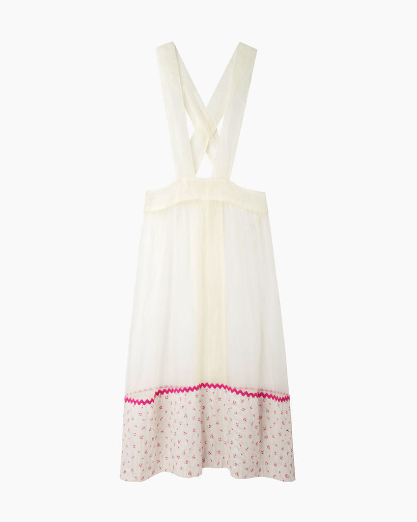 Flowers And Stripes Organdy Apron
