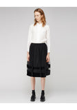 Tulle Skirt with Velvet Stripes