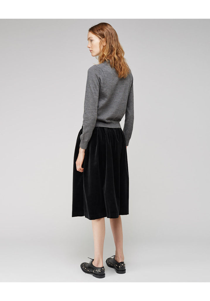 Velvet Drawstring Skirt