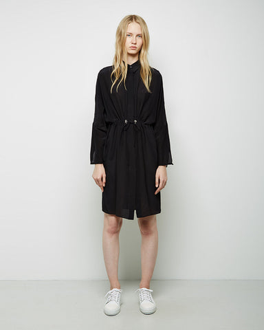 Peg Silk Crepe Shirtdress