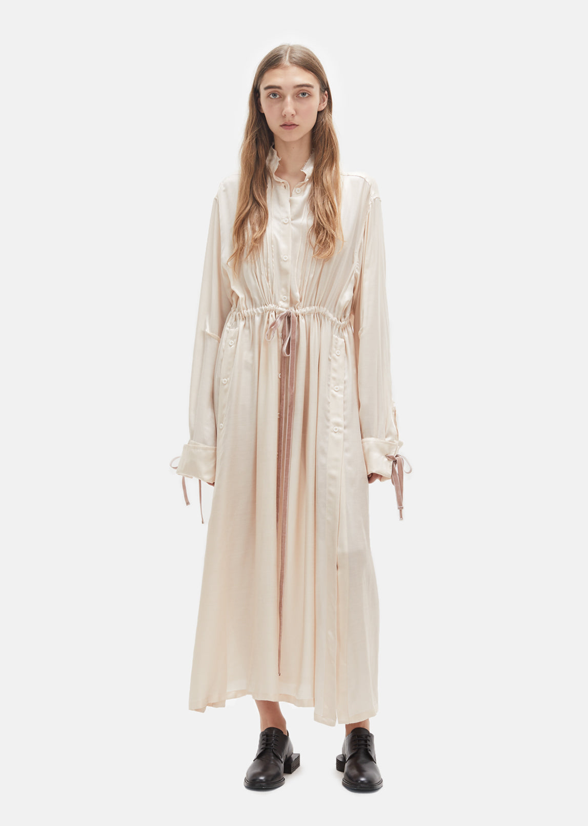 ann demeulemeester silk dress Ann Demeulemeester Aaricia Silk Maxi Dress | Black
