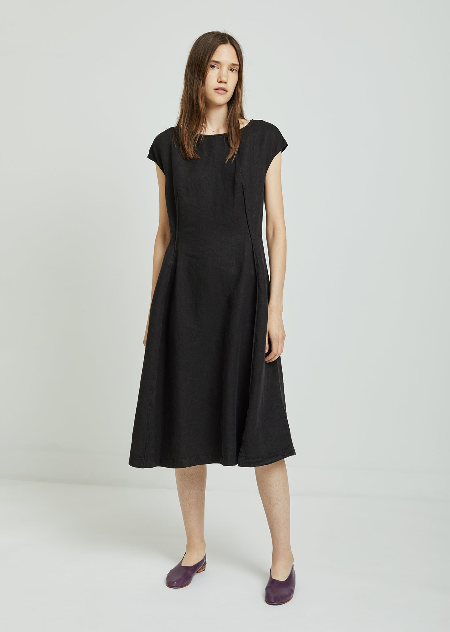Linen A-Line Dress by Aspesi- La Garonne Linen A-Line Dress by Aspesi- La Garonne