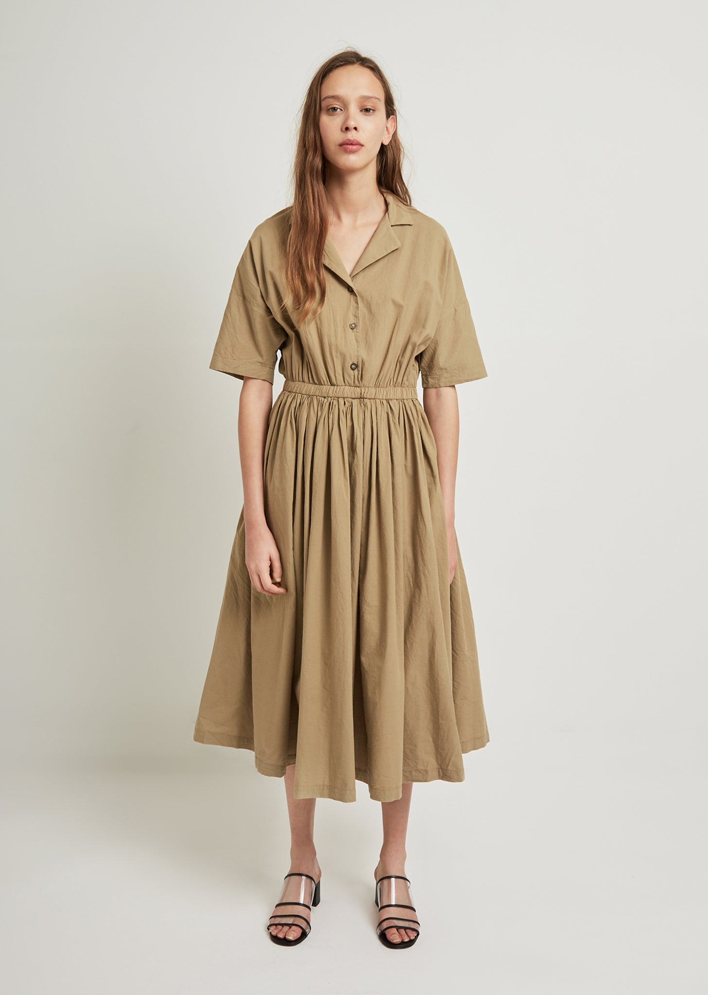 Classy Cotton Short Sleeve Dress by Black Crane- La Garçonne Classy Cotton Short Sleeve Dress by Black Crane- La Garçonne