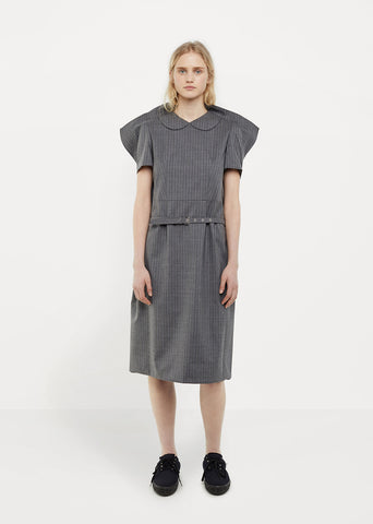 Tropical Wool Stripe Dress