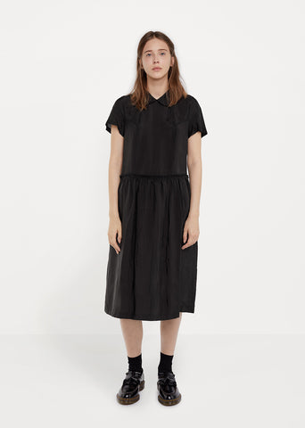 Crinkled Taffeta Shirtdress