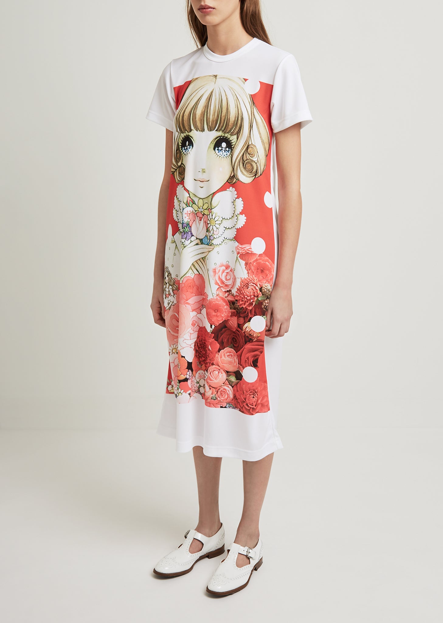 comme des garcons t shirt dress Comme des Garons // GIRL White Oversized Ruffle Shirt Dress VSP Consignment