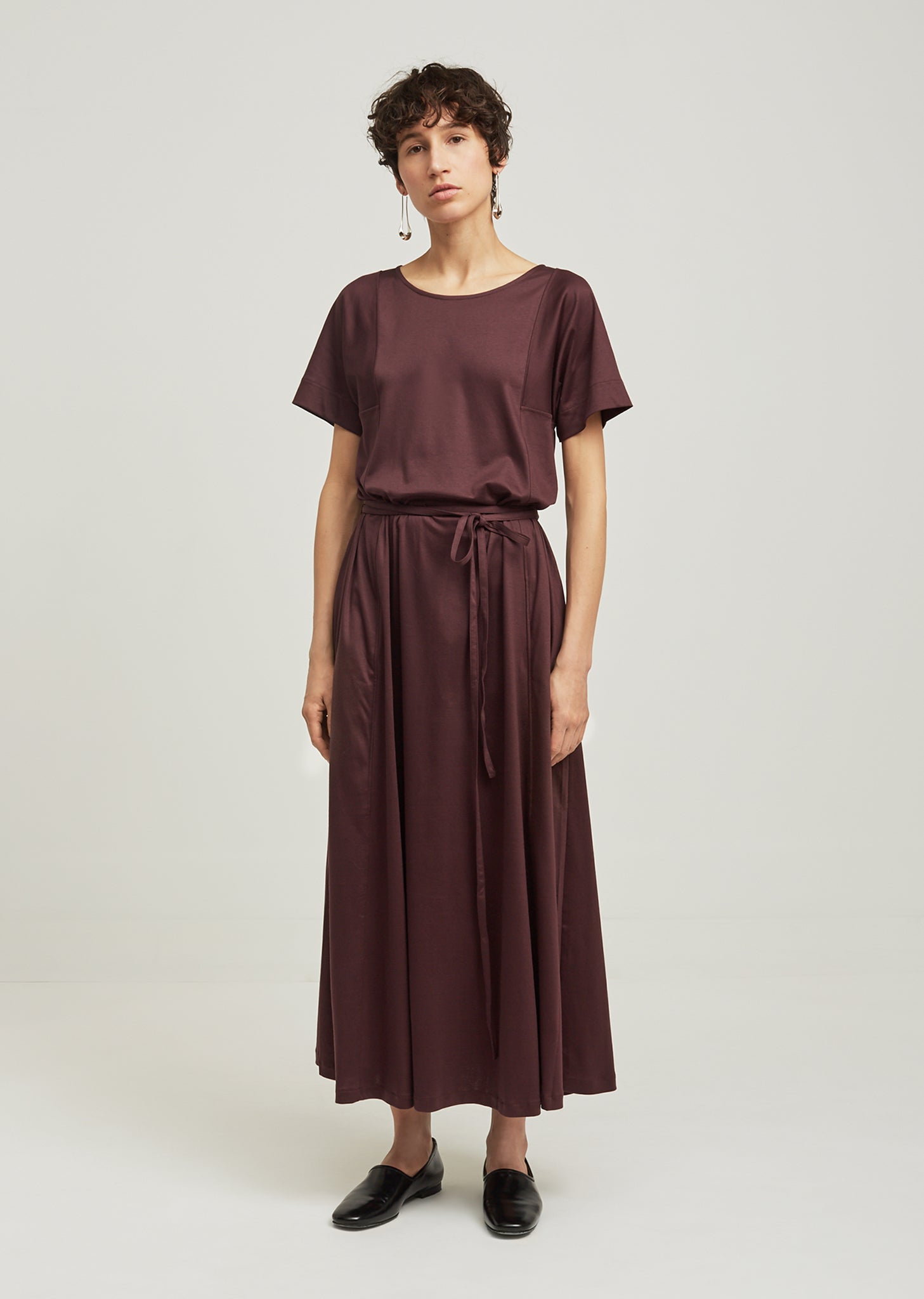 Tie Waist T-Shirt Dress by Lemaire- La Garonne Tie Waist T-Shirt Dress by Lemaire- La Garonne