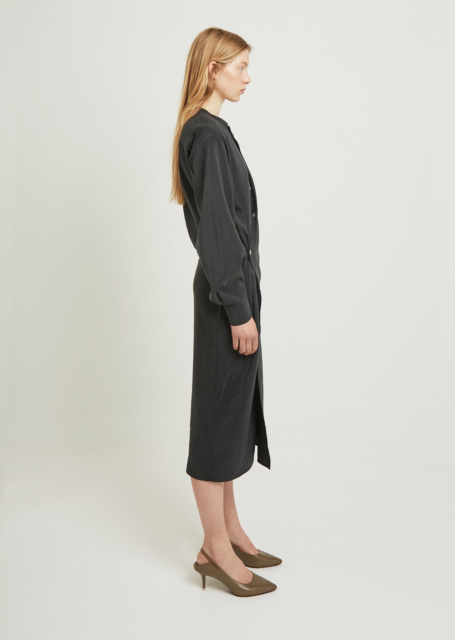 lemaire twisted shirt dress Lemaire Twisted-detail Midi Dress