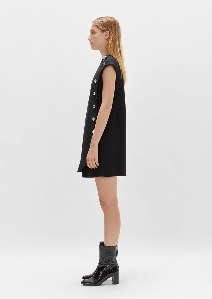 Double Breasted Panel Shift Dress