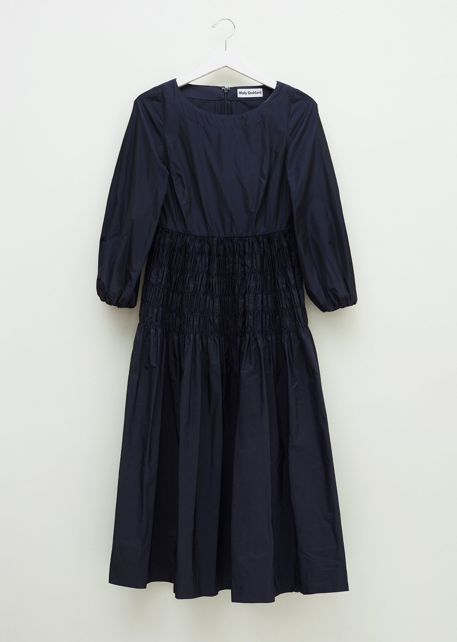 Edie Shirred Taffeta Dress by Molly Goddard- La Garonne Edie Shirred Taffeta Dress by Molly Goddard- La Garonne
