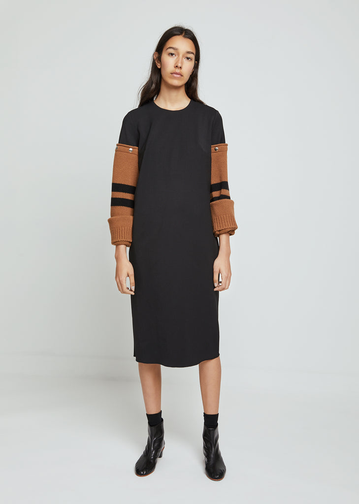 Removable Wool Sleeve Dress