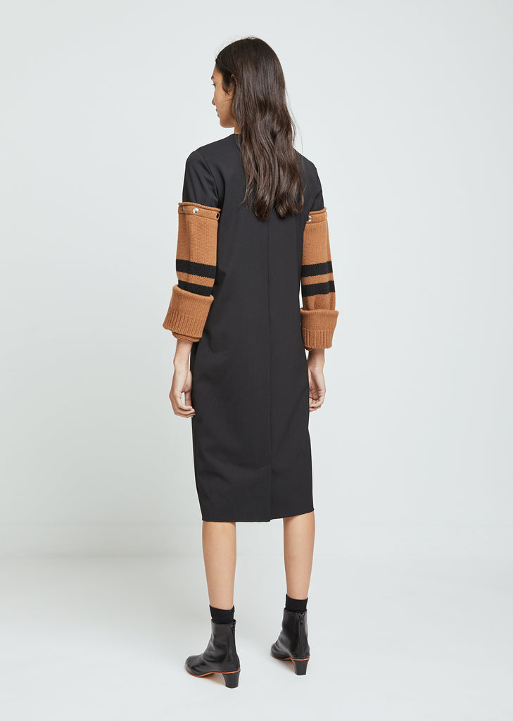 Removable Wool Sleeve Dress