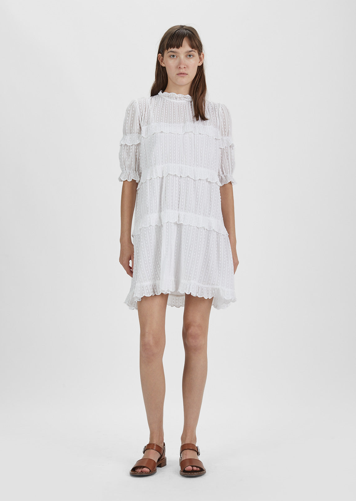 Yin Cotton Ruffle Dress Marant Etoile- La