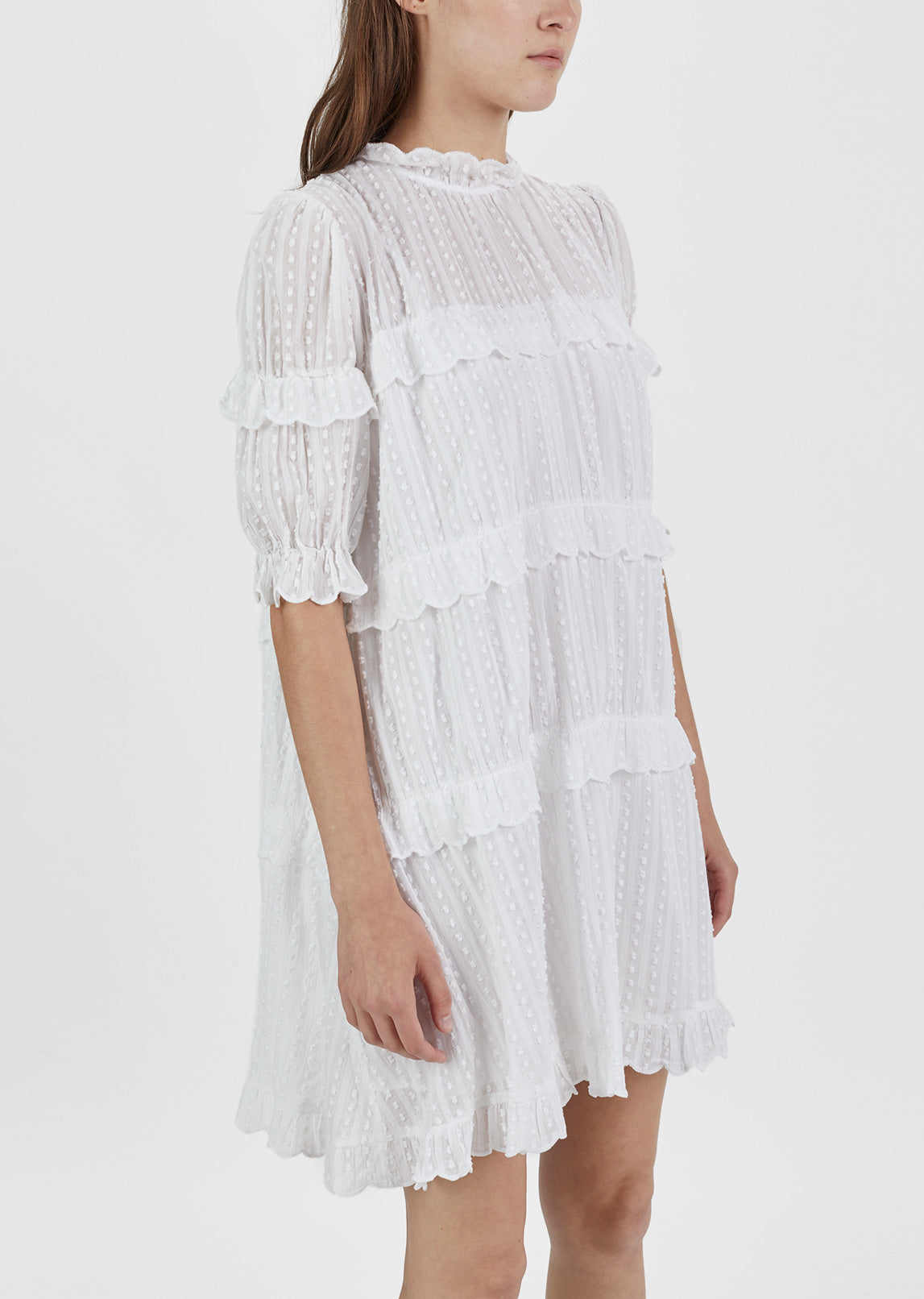 Yin Cotton Ruffle Dress by Isabel Marant Etoile- La Garonne Yin Cotton Ruffle Dress by Isabel Marant Etoile- La Garonne