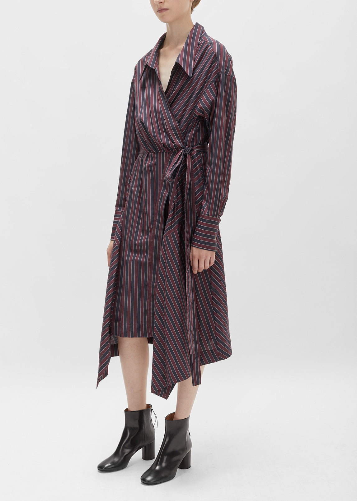 Mila Cotton Asymmetrical Wrap Dress La Garonne Mila Cotton Asymmetrical Wrap Dress La Garonne