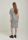 Cotton Jersey Horizontal Stripe Dress