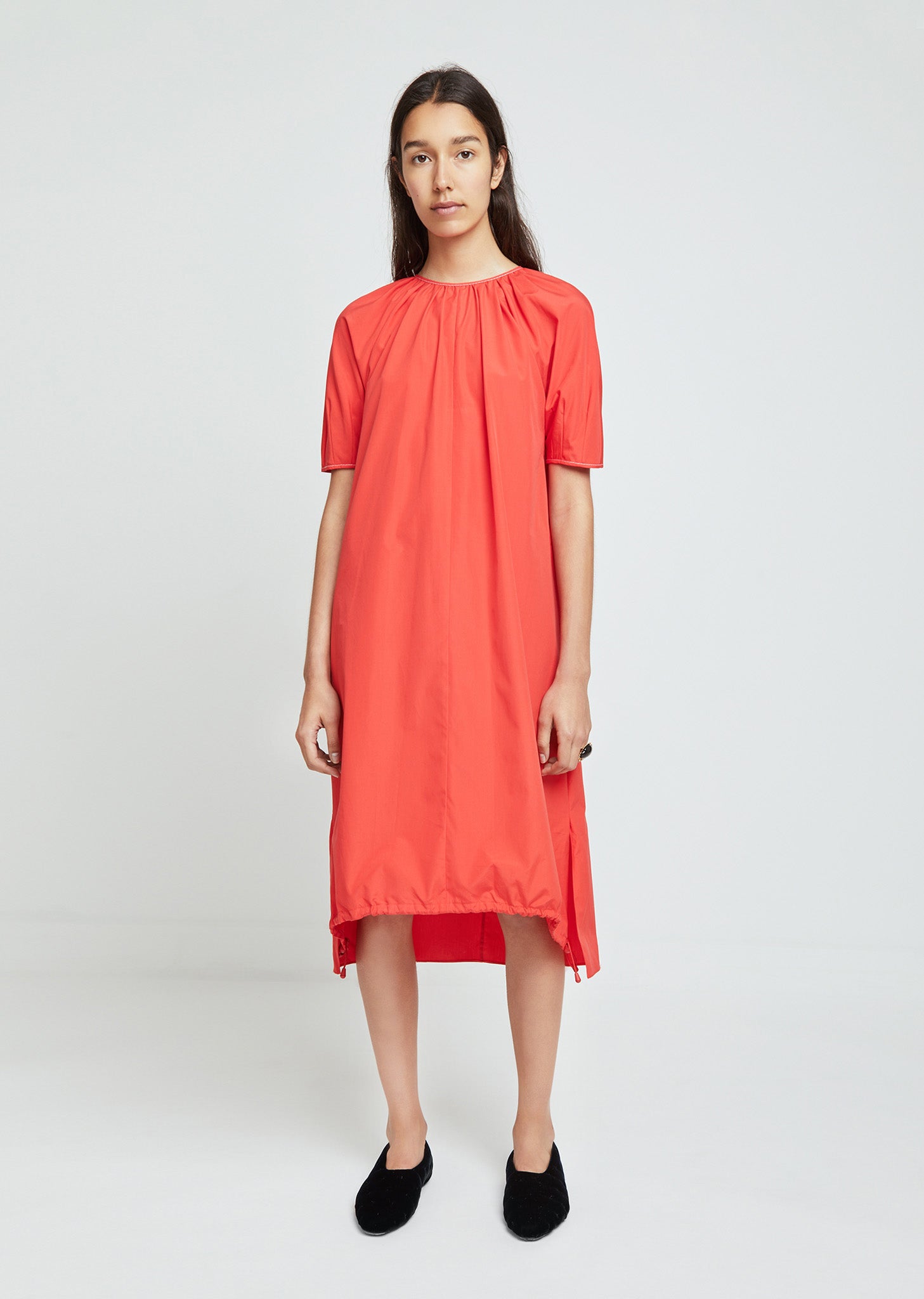 by Marni- La GarçonneCotton Poplin Short Sleeve Dress
