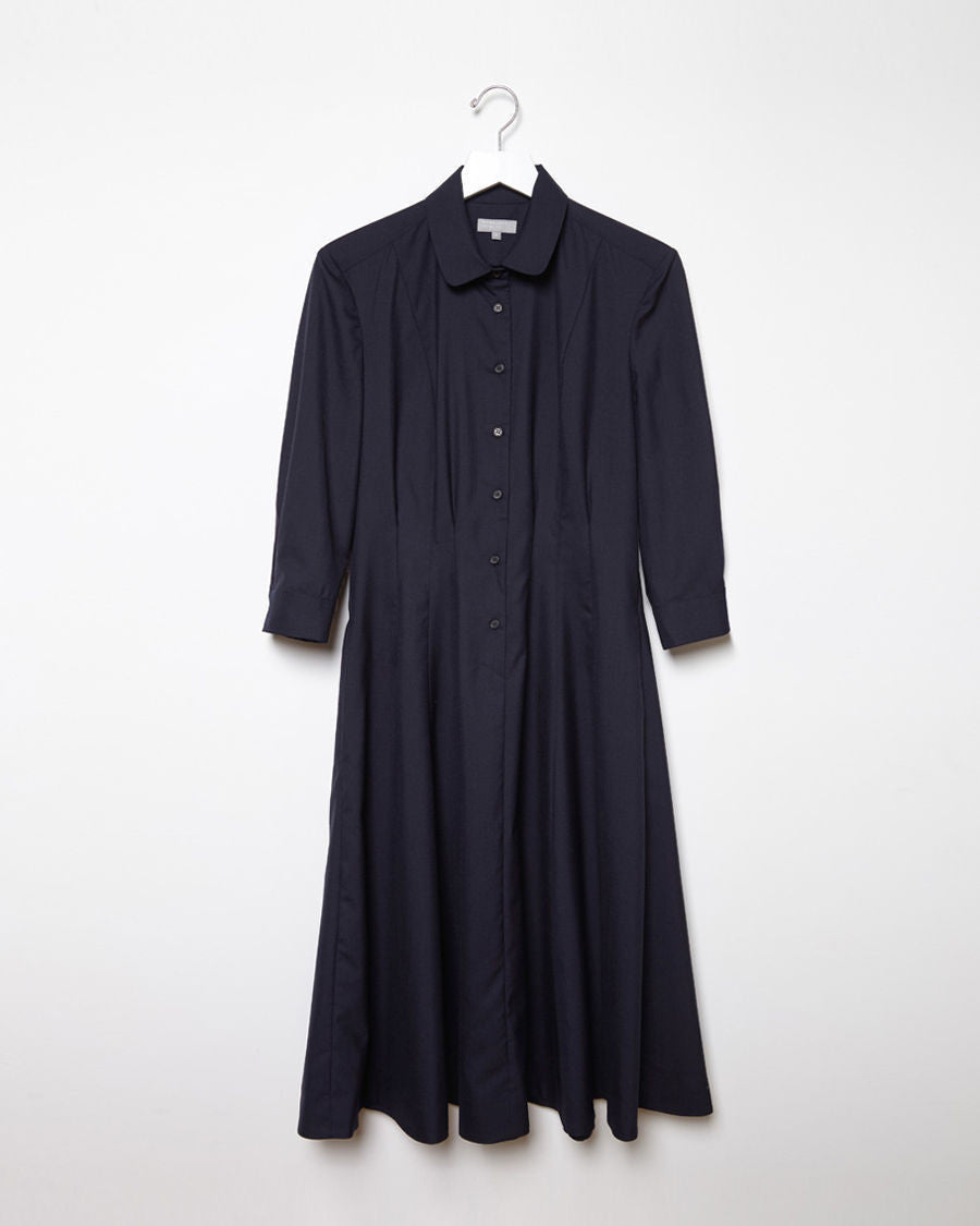 panelled shirt dress Lemon Coast Lace Panelled Belted Shirt Dress