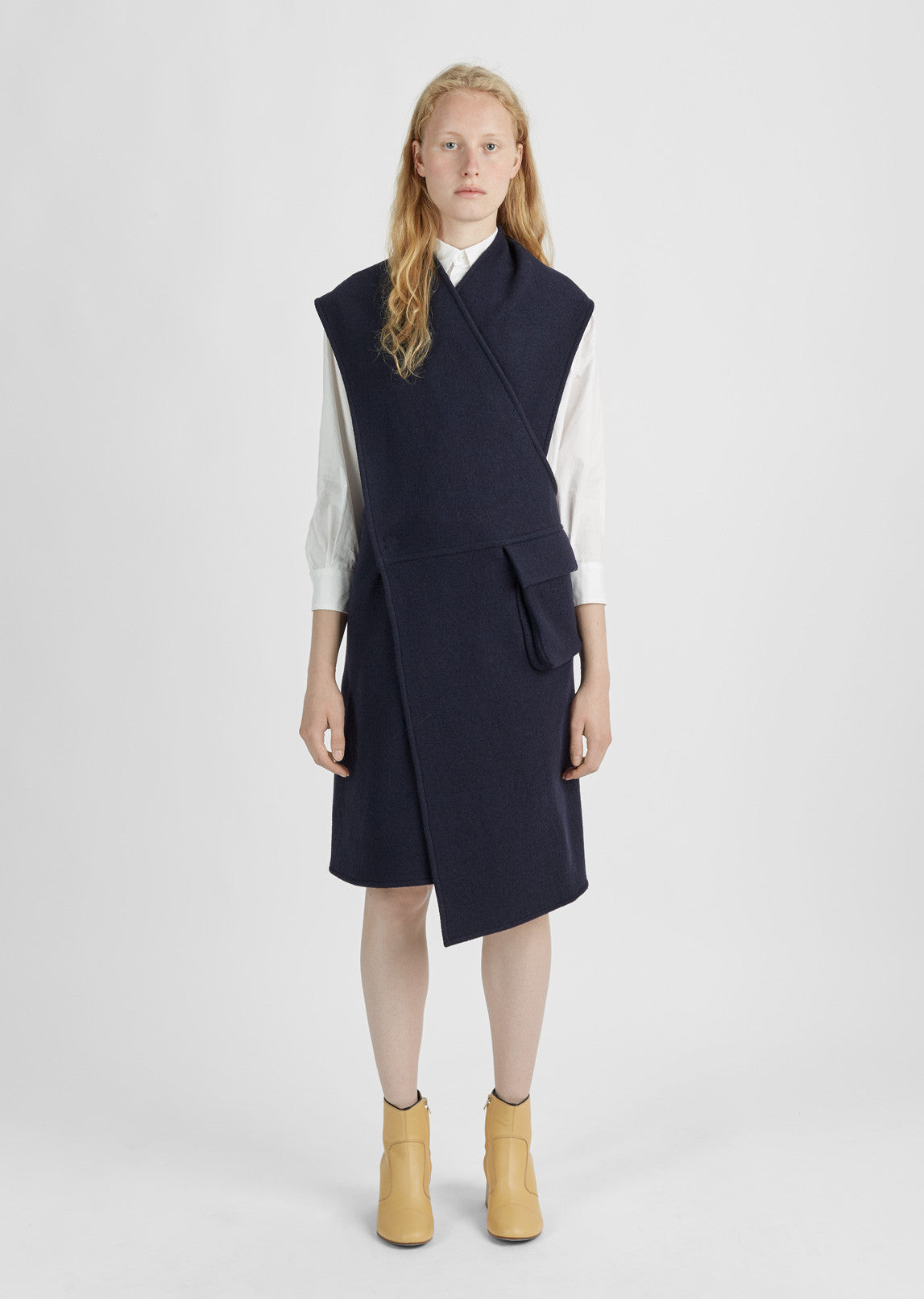 Boiled Wool Jersey Wrap Dress by Nehera- La Garonne Boiled Wool Jersey Wrap Dress by Nehera- La Garonne