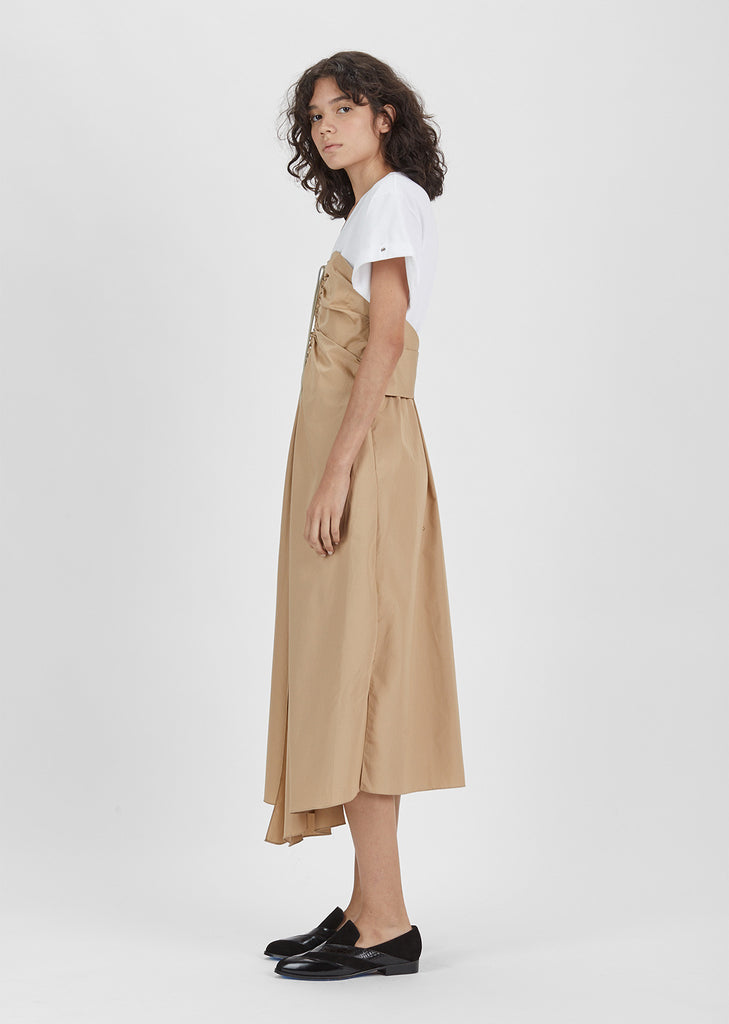 Cap Sleeve Gathered Front Dress