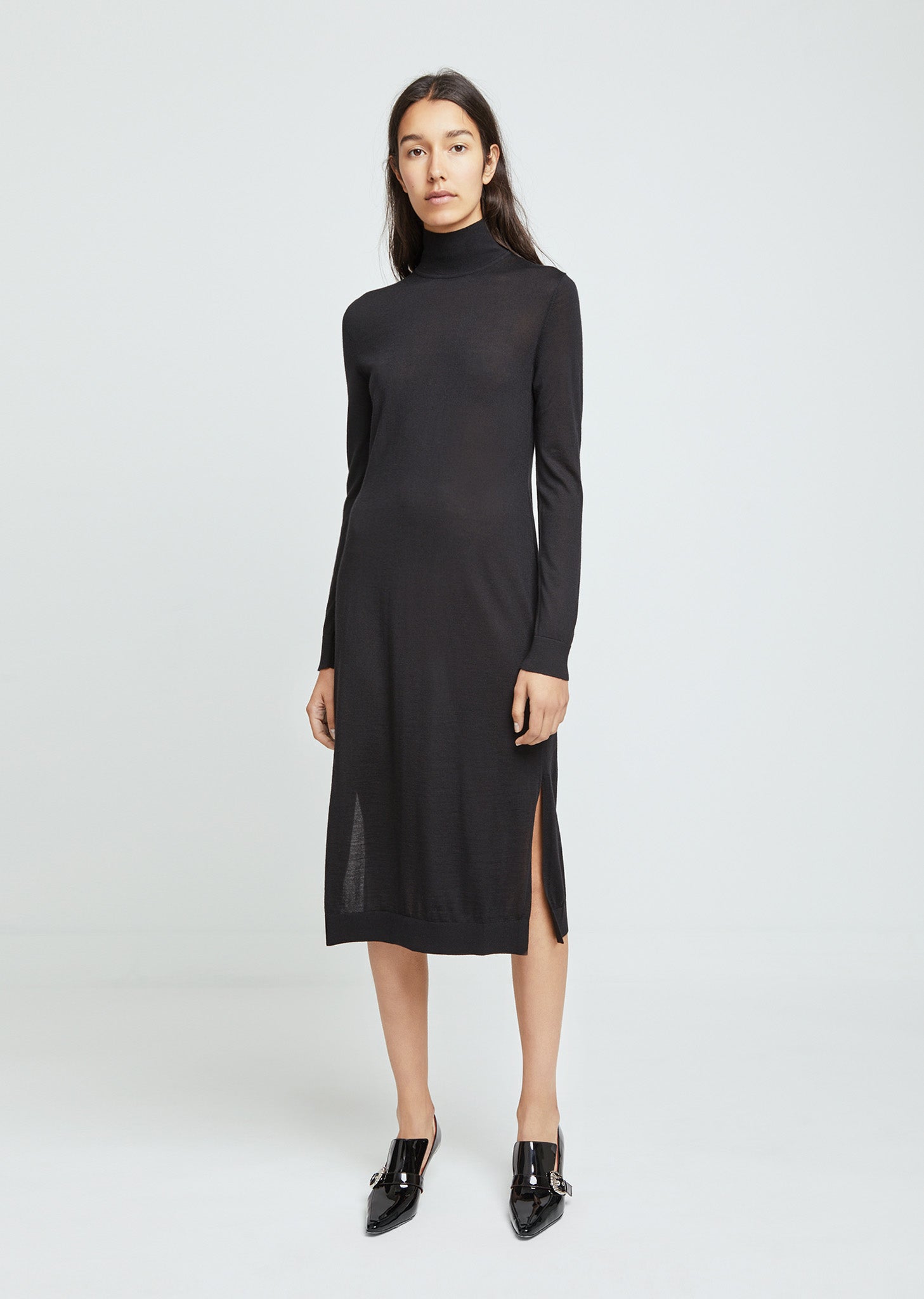 Roll Neck Long Sleeve Dress by Pringle of Scotland- La Garonne Roll Neck Long Sleeve Dress by Pringle of Scotland- La Garonne