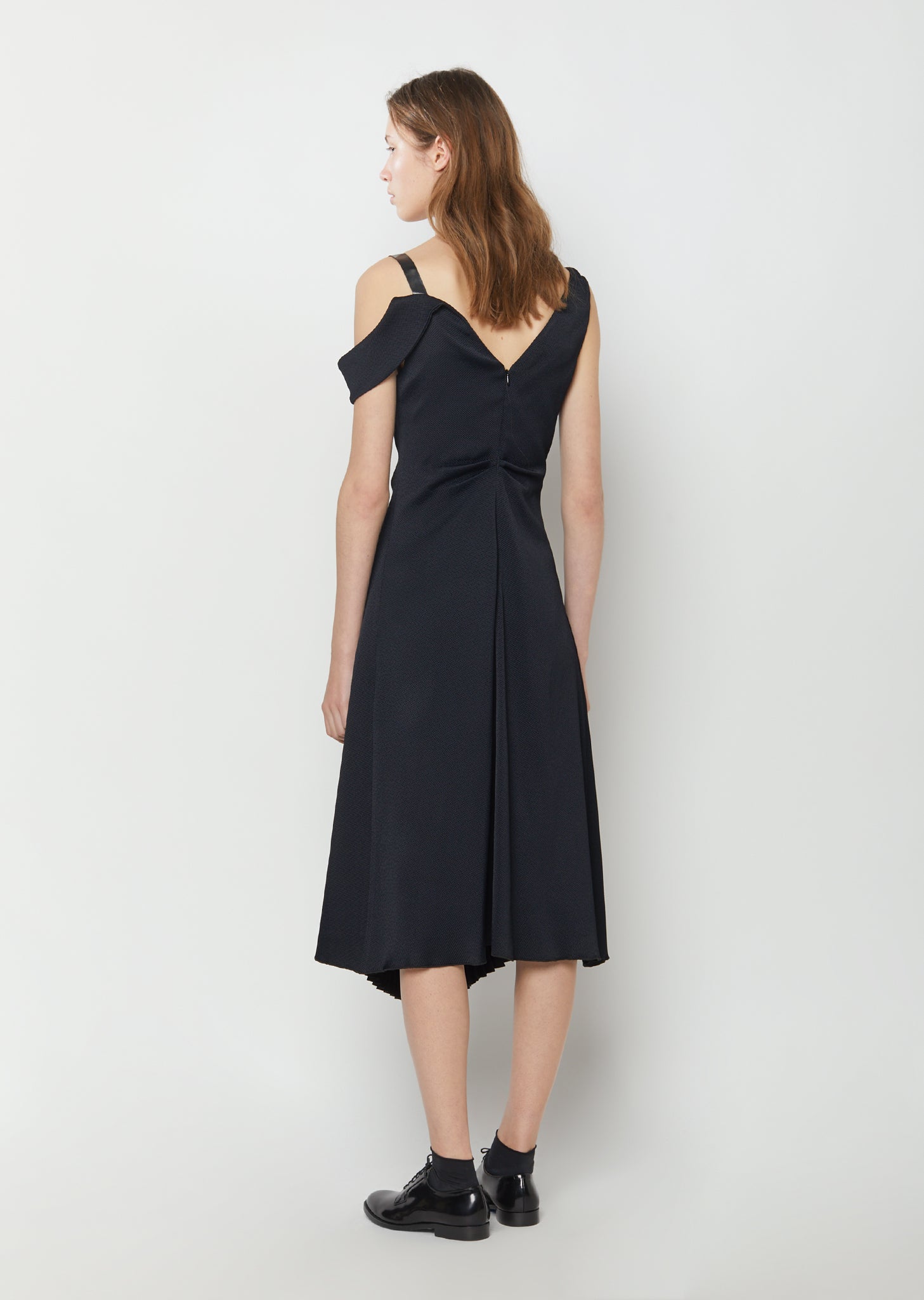 Crepe De Chine Open Shoulder Dress by Proenza Schouler- La Garçonne