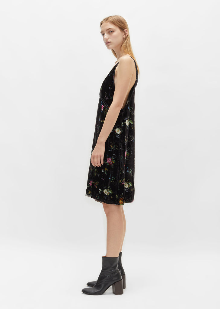 Velvet Floral Slip Dress