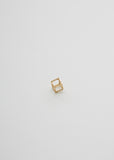 3D Square Earring 01 with Diamond — 7mm