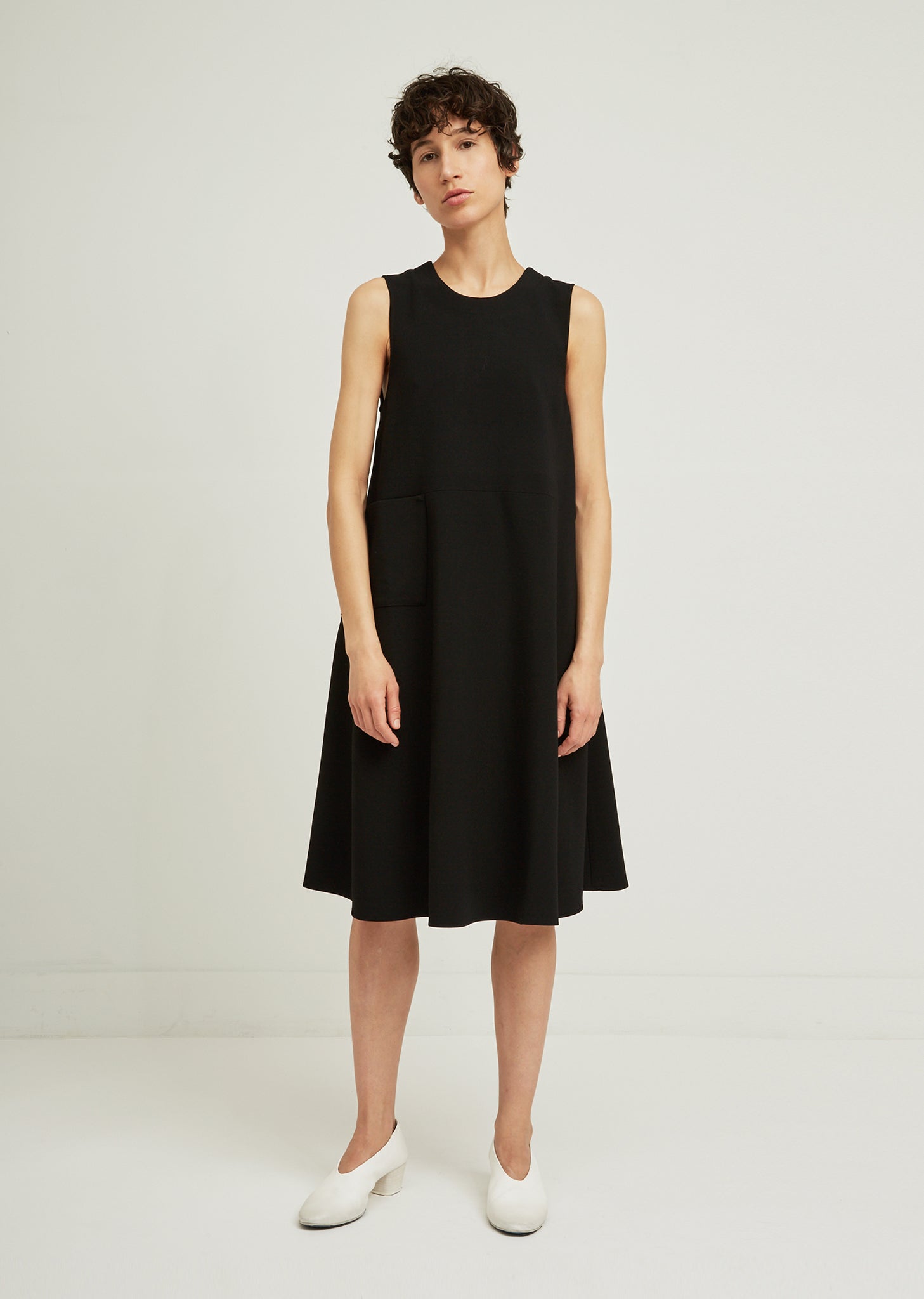 Tie Open Back Wool Dress by Sara Lanzi- La Garonne Tie Open Back Wool Dress by Sara Lanzi- La Garonne