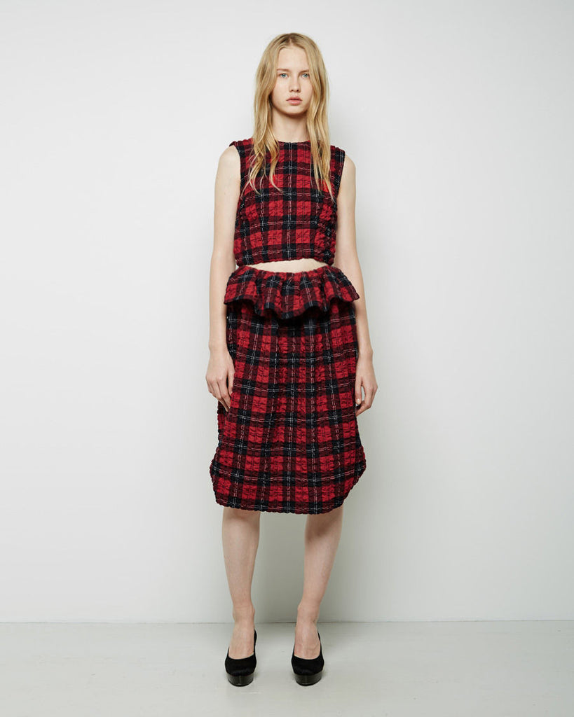 Tartan Seersucker Dress La Garonne Tartan Seersucker Dress La Garonne