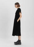 Short Sleeve Velvet Dress