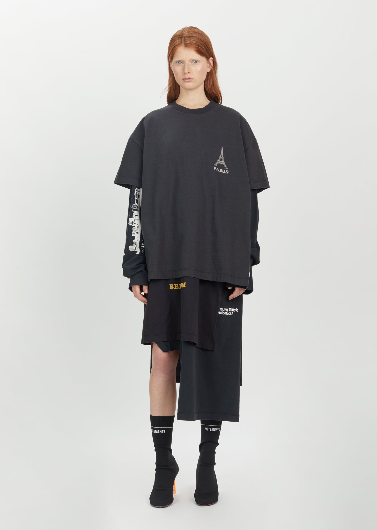 Layered T-Shirt Dress by Vetements- La Garonne Layered T-Shirt Dress by Vetements- La Garonne