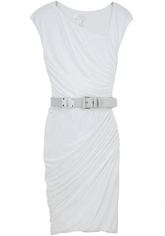 Belted Ruched Dress